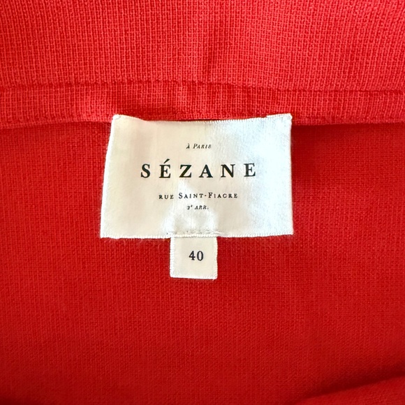 Sezane Donia Blouse Rouge - Size 40 - Picture 4 of 6